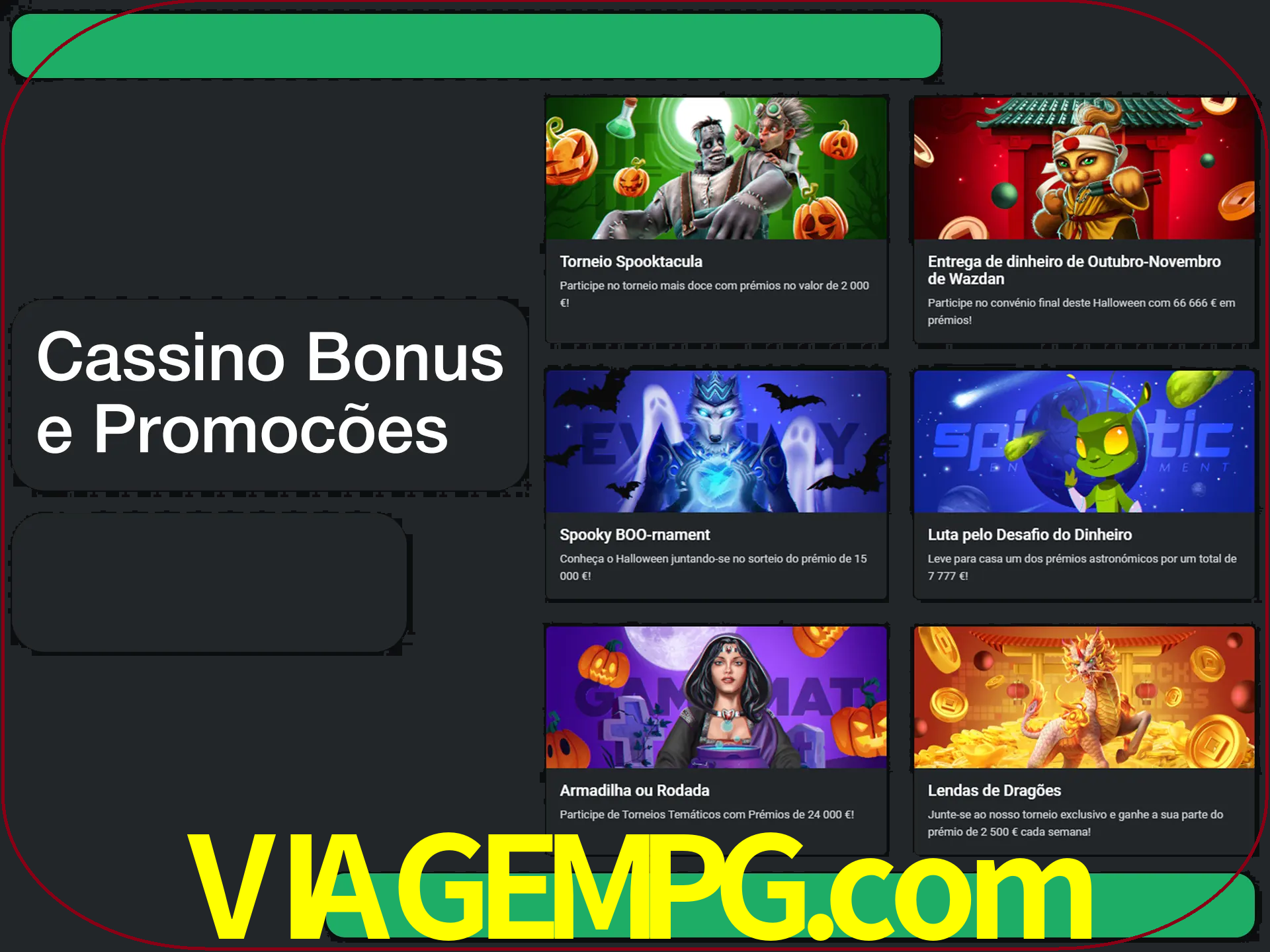 Verifique se há novos bônus de cassino para reivindicar.